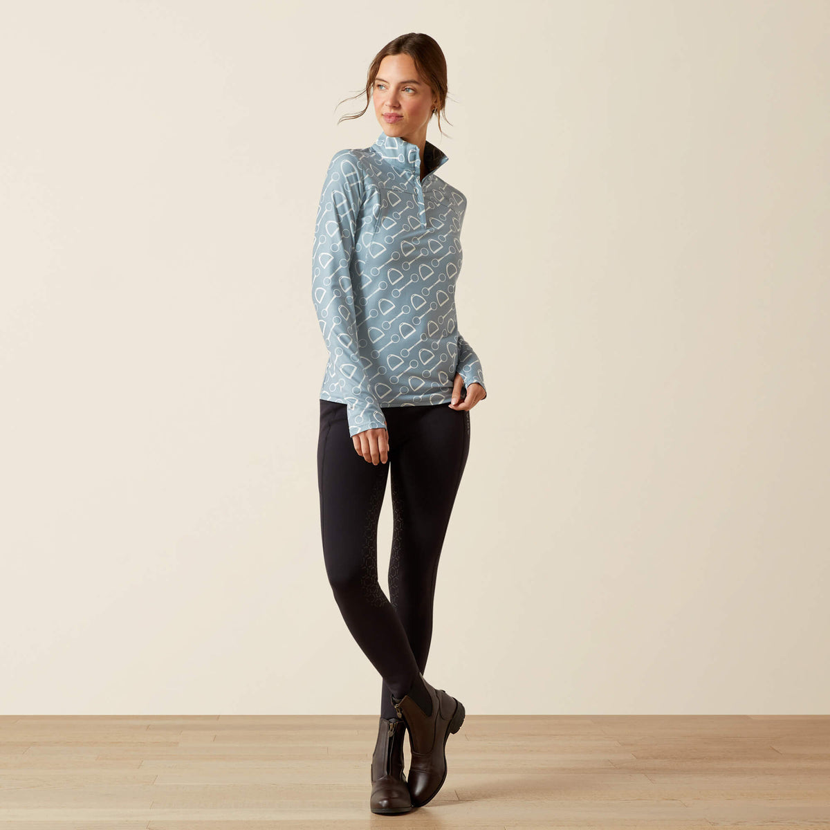 Ariat Women's Lowell 3.0 1/4 Zip Baselayer - Hardware Print