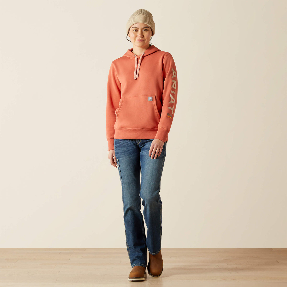 Ariat Women's Rebar Workman Graphic Hoodie - Aragon Heather/Cameo