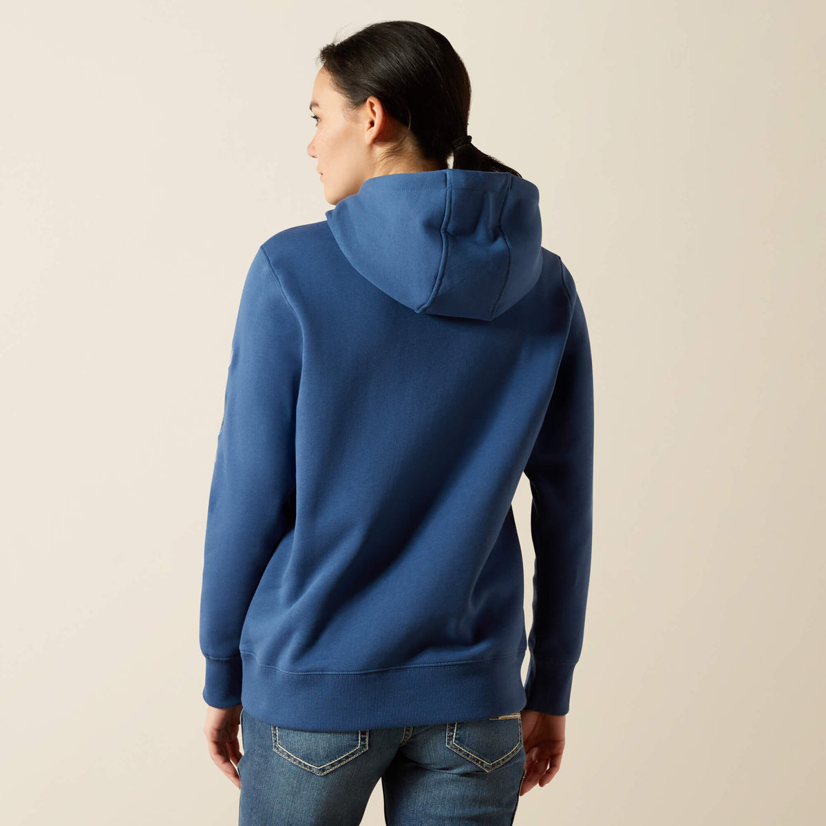 Ariat Women's Rebar Workman Graphic Hoodie - Ensign Blue/Endless Sky
