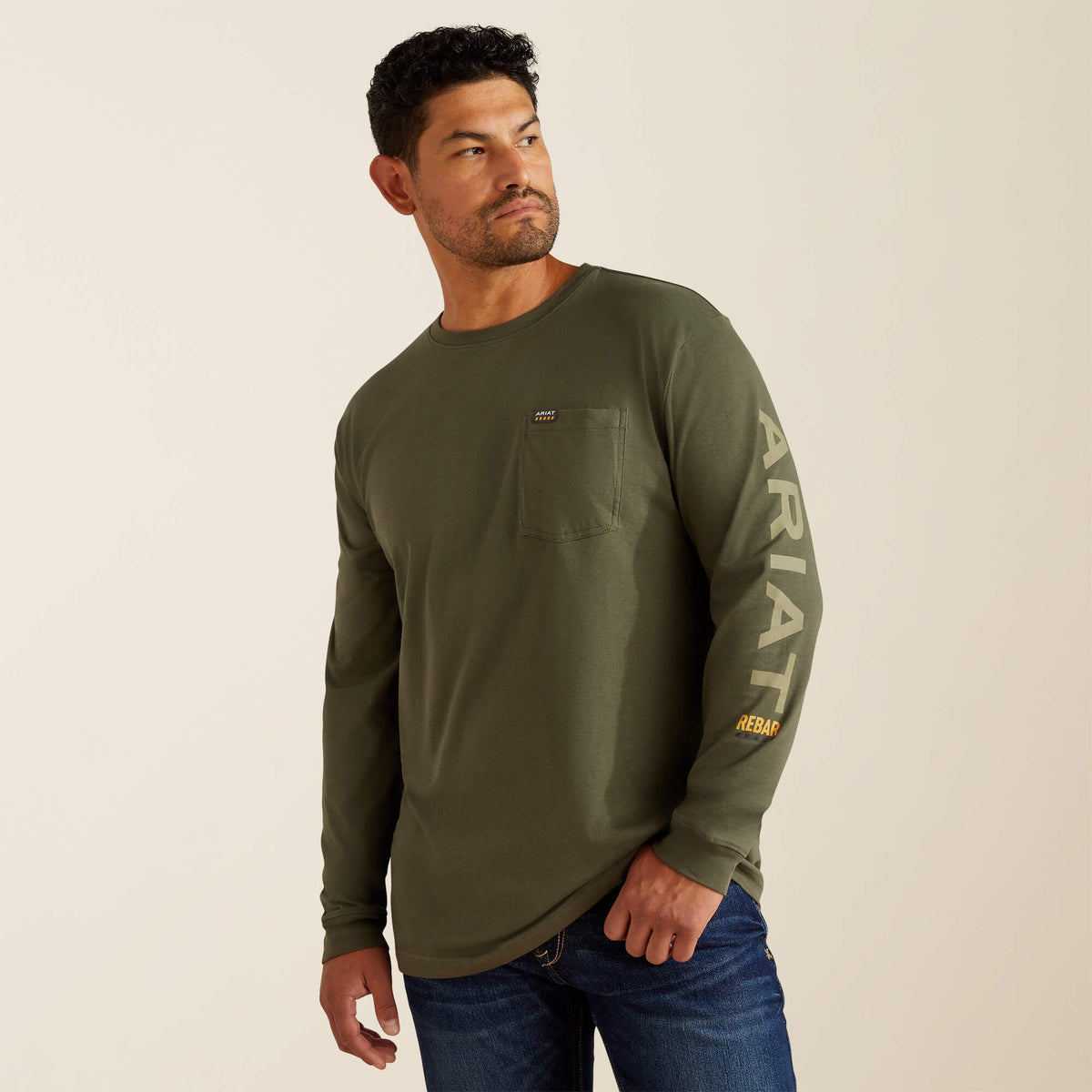 Ariat Men's Rebar Cotton Strong Standard Logo Pocket T-Shirt
