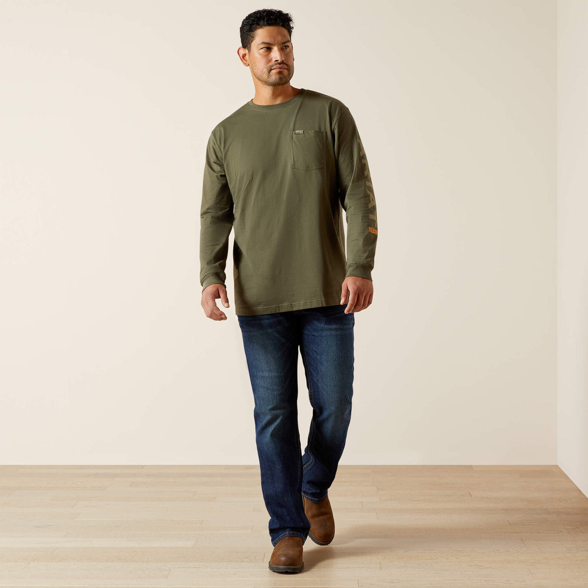 Ariat Men's Rebar Cotton Strong Standard Logo Pocket T-Shirt