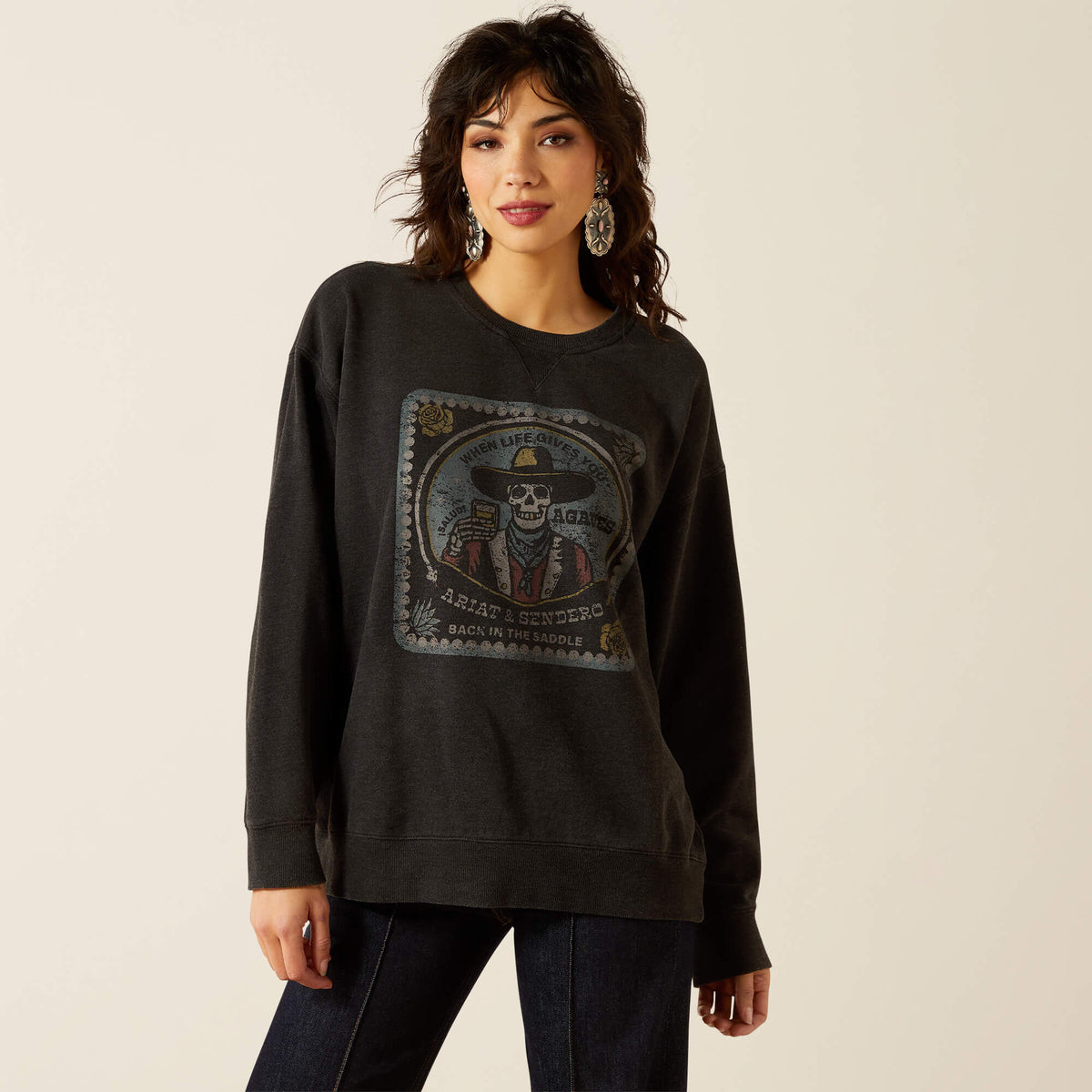 Ariat Women's Oversize Sendero When Life Gives You Agaves Sweatshirt