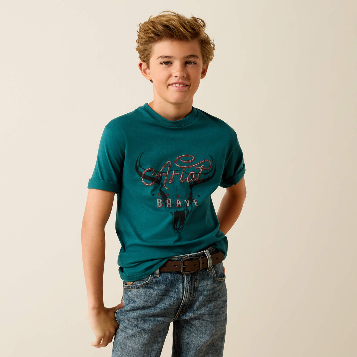Ariat Kids' Ariat Cattle Skull Freedom T-Shirt