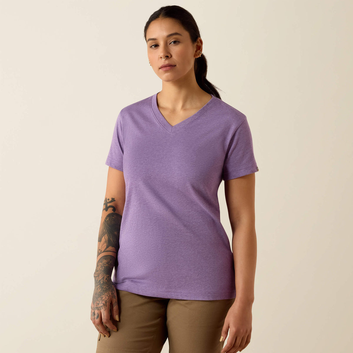 Ariat Women's Rebar Cotton Strong Standard V-Neck T-Shirt