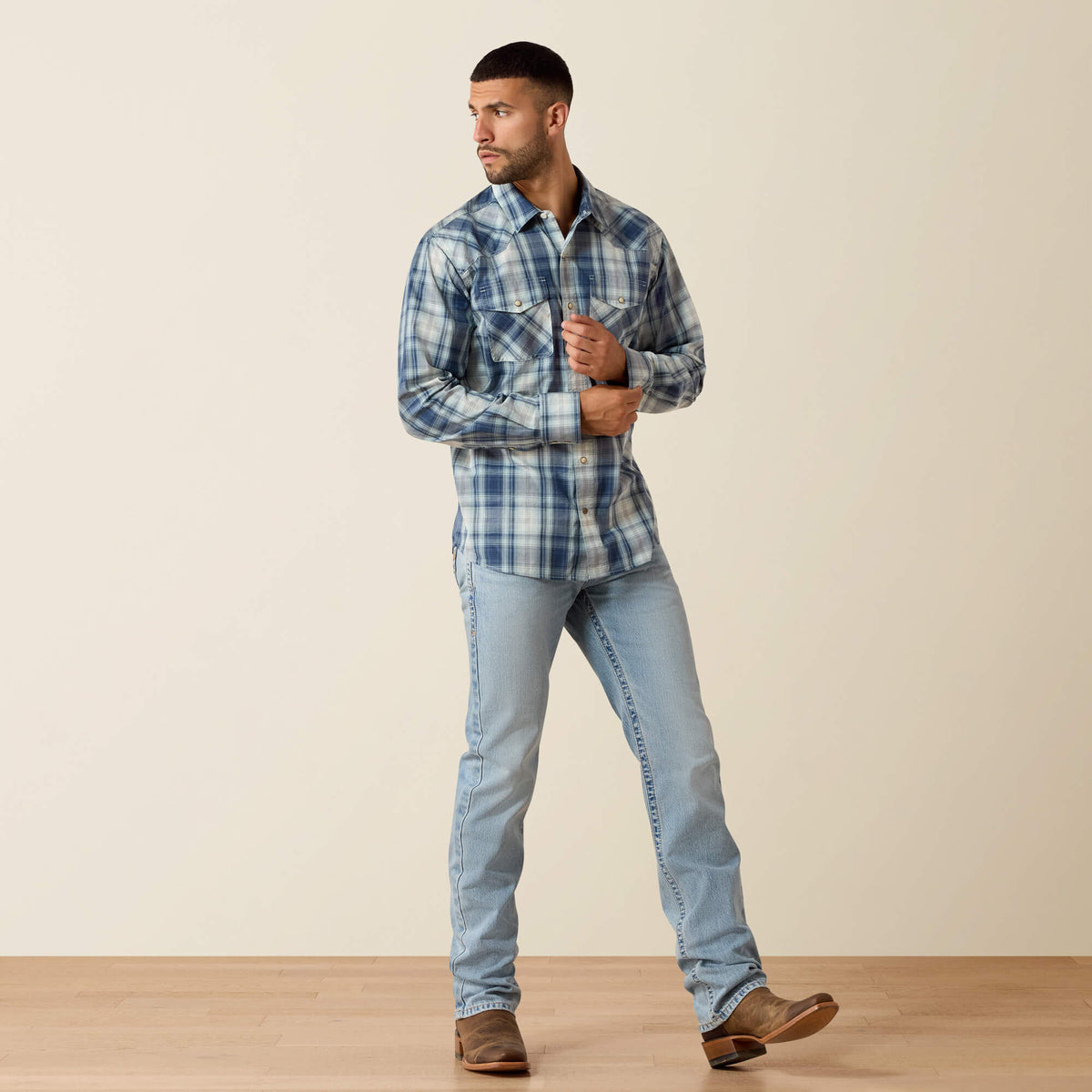 Ariat Men's Retro Heathcliff Fitted Snap Shirt