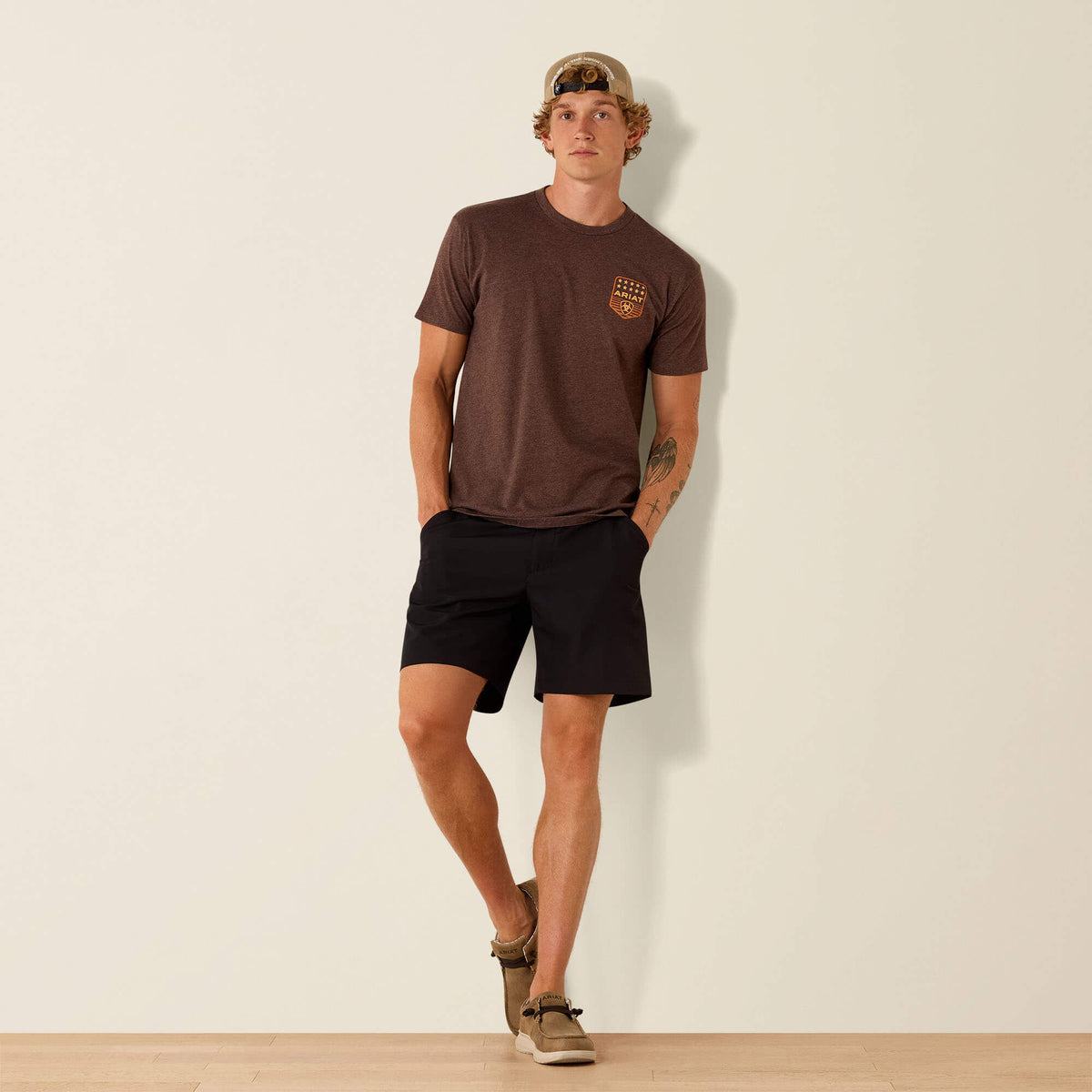 Ariat Men's Ariat Stripe Patriotic Badge T-Shirt