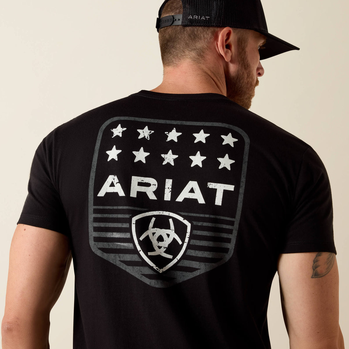 Ariat Men's Ariat Stripe Patriotic Badge T-Shirt