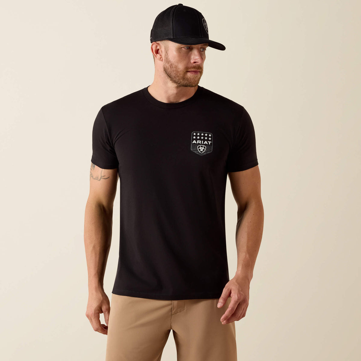 Ariat Men's Ariat Stripe Patriotic Badge T-Shirt