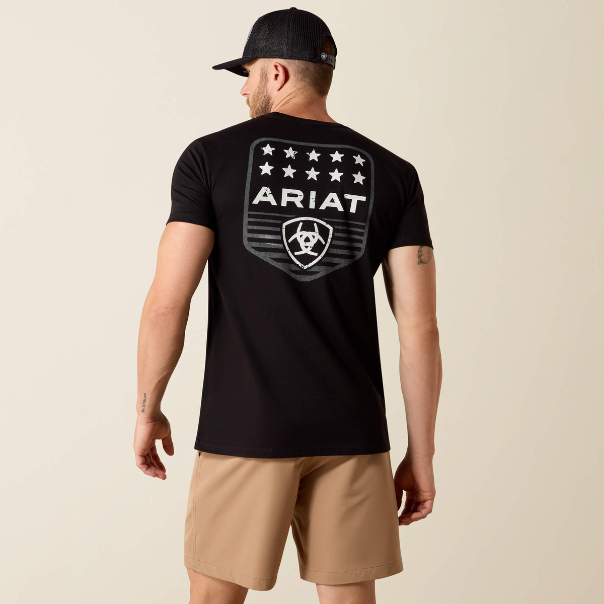Ariat Men's Ariat Stripe Patriotic Badge T-Shirt