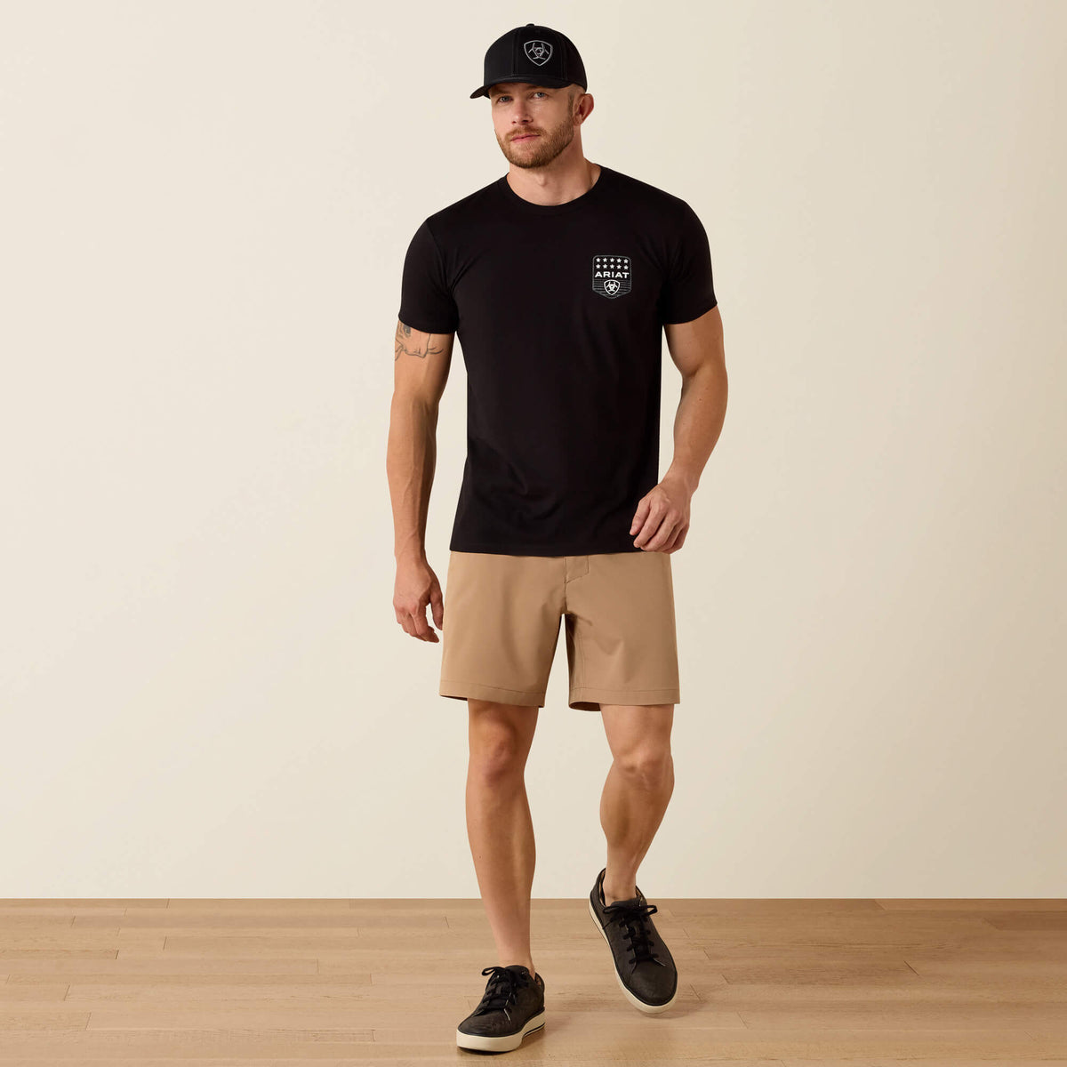 Ariat Men's Ariat Stripe Patriotic Badge T-Shirt