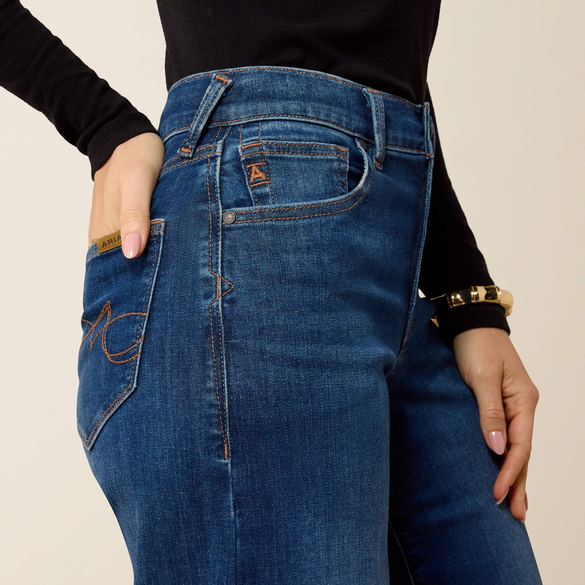 Ariat Women's High Rise Revel Vilma Ultrastretch Wide Leg Jeans