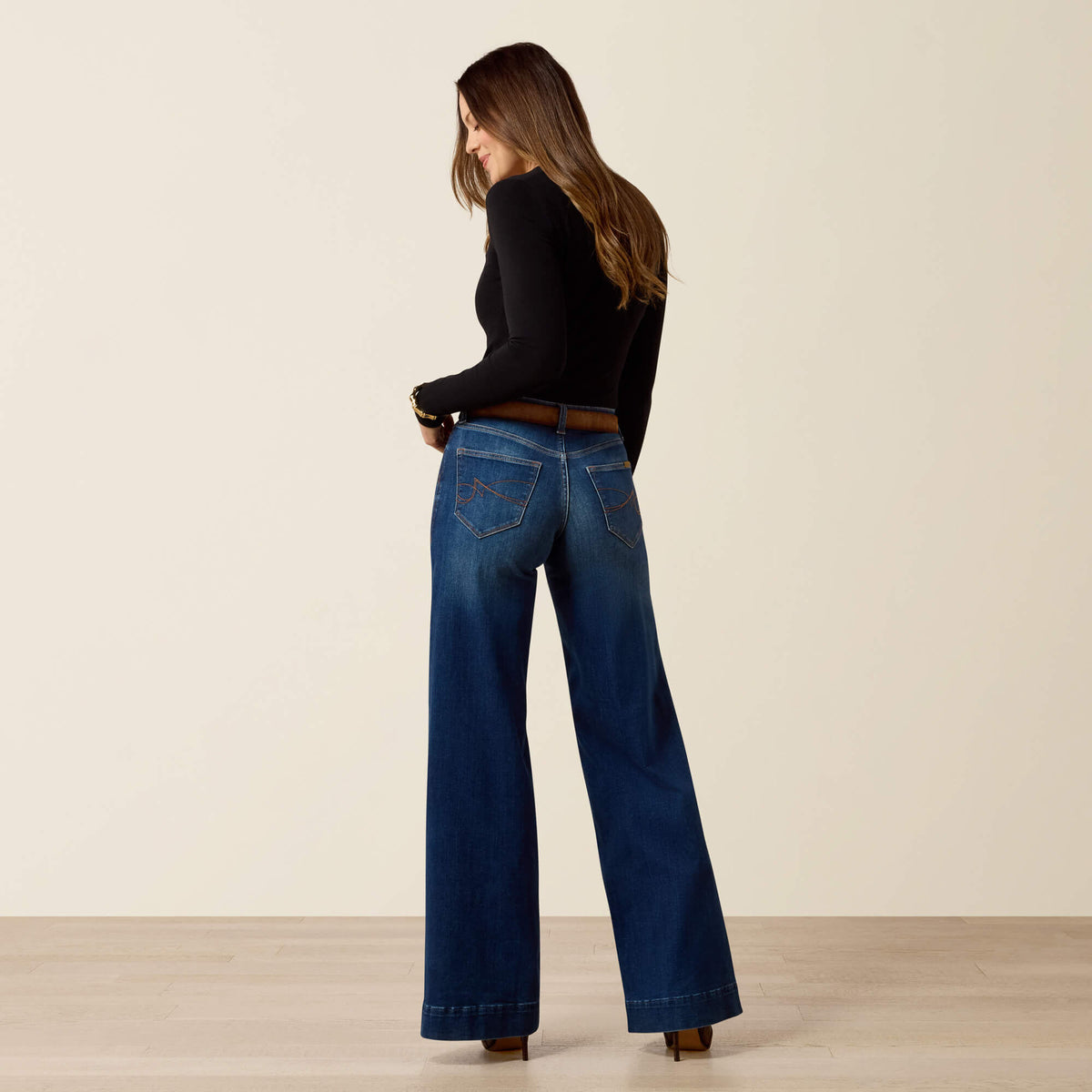 Ariat Women's High Rise Revel Vilma Ultrastretch Wide Leg Jeans