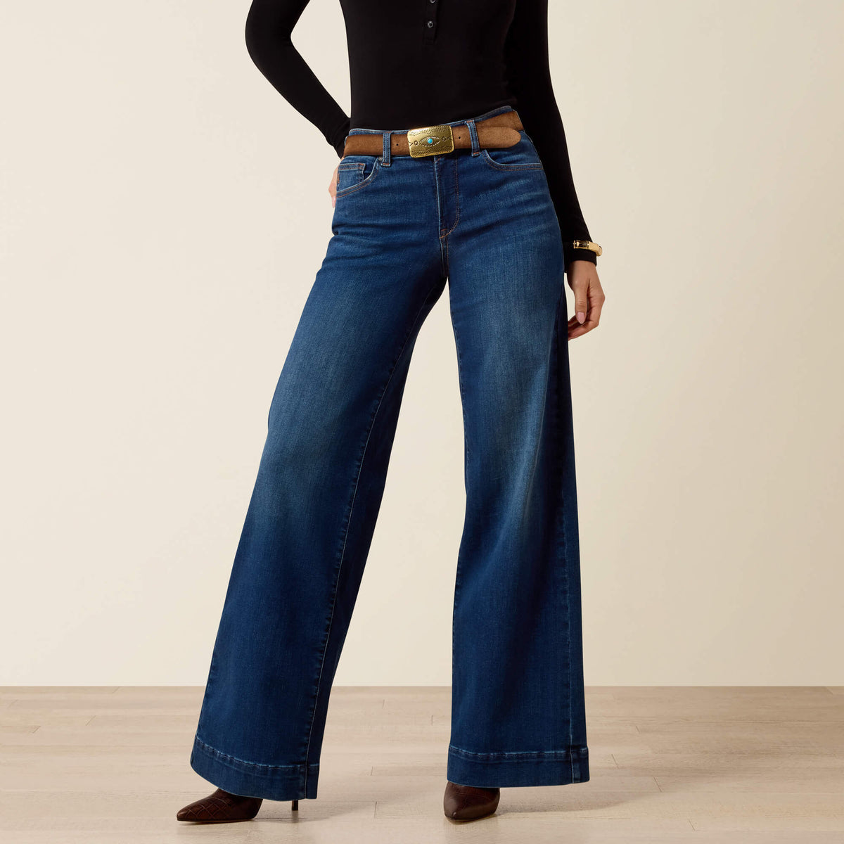 Ariat Women's High Rise Revel Vilma Ultrastretch Wide Leg Jeans
