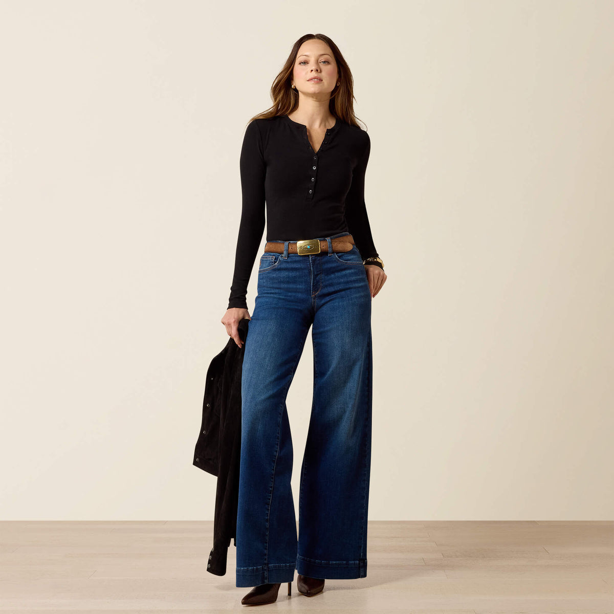 Ariat Women's High Rise Revel Vilma Ultrastretch Wide Leg Jeans