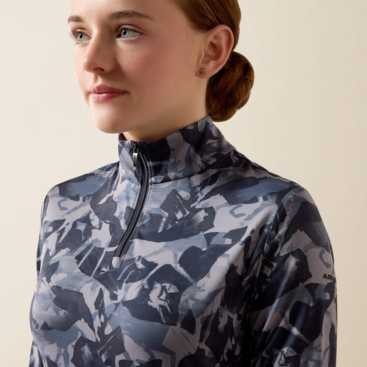 Ariat Youth LunaVeil 1/4 Zip Long Sleeve Baselayer - Polar Coincide Print