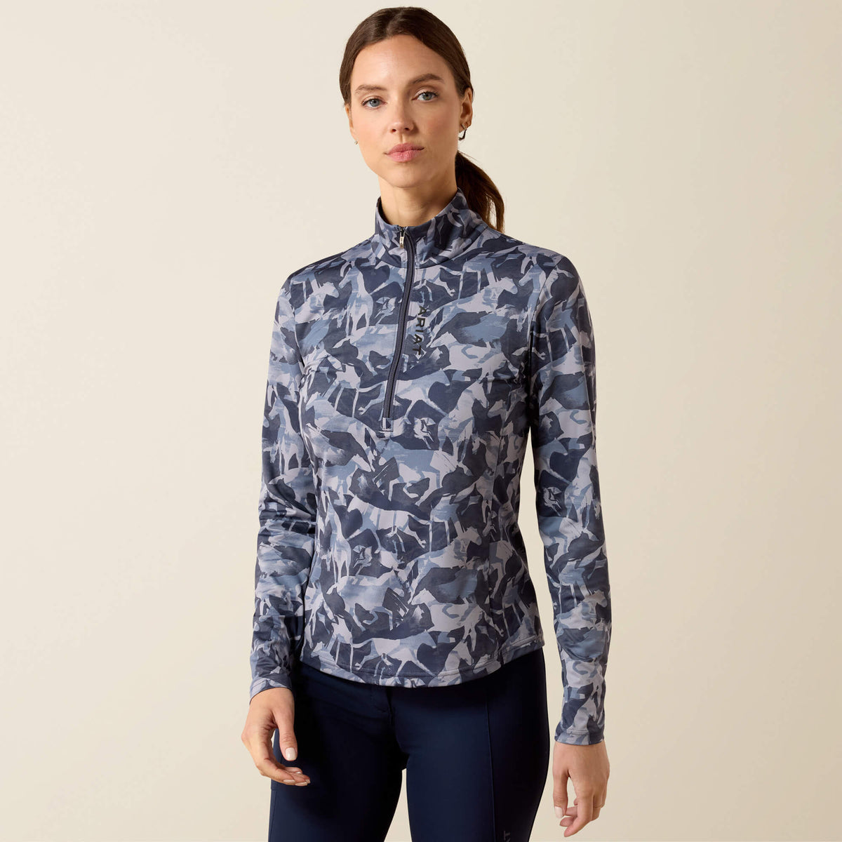 Ariat Women's Lunaveil 1/2 Zip Baselayer - Polar Coincide Print