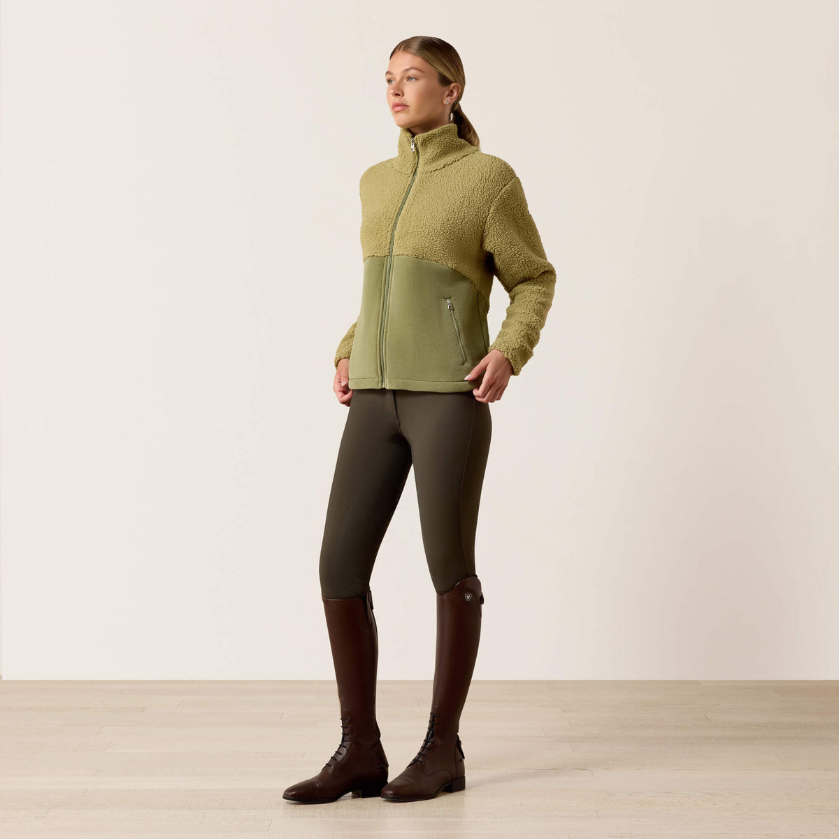 Ariat Women's Laviolette Full Zip Sweatshirt - Oil Green
