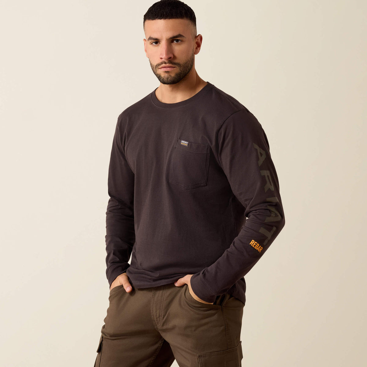 Ariat Men's Rebar Cotton Strong Standard Logo Pocket T-Shirt