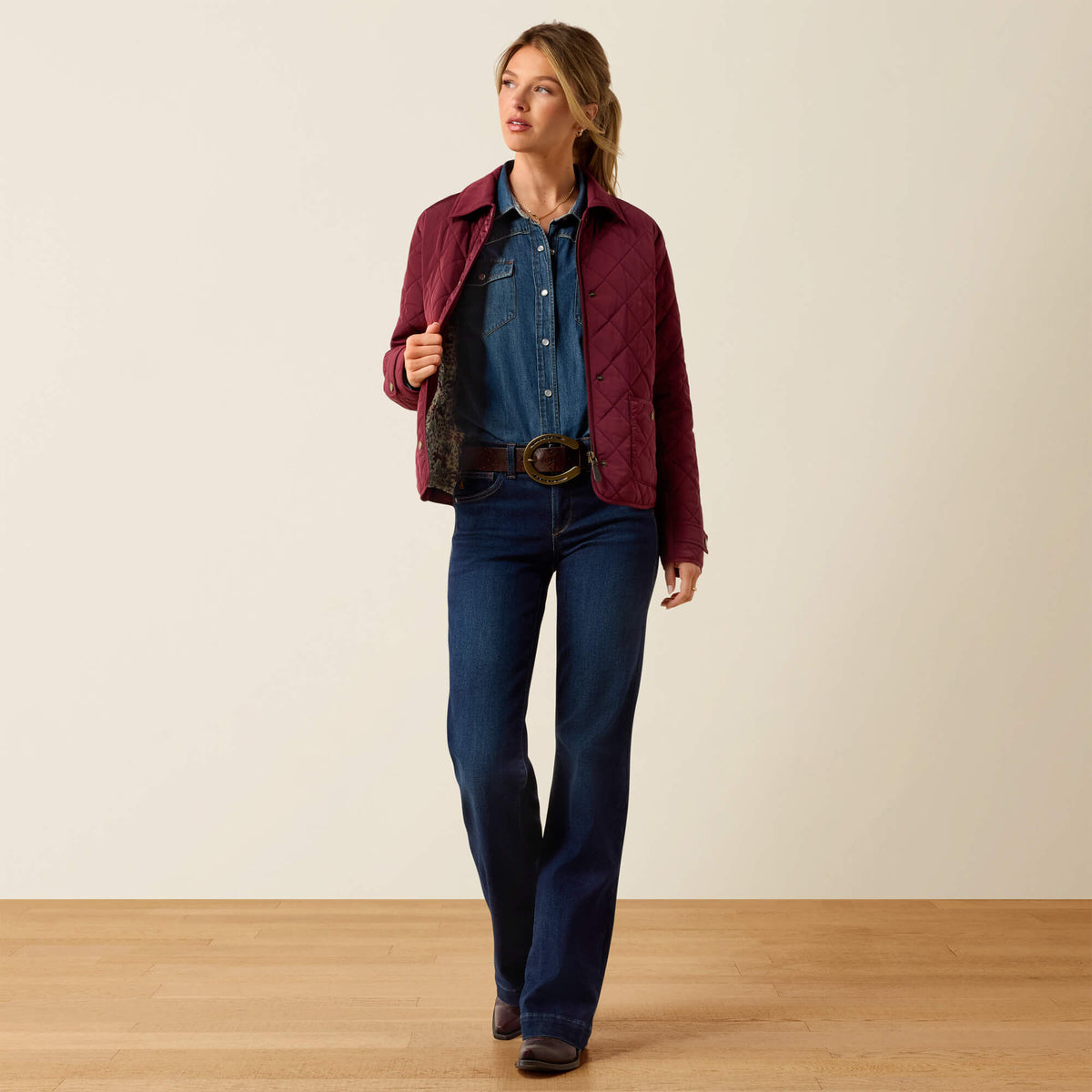 Ariat Women's Woodgate Quilted Jacket - Windsor Wine