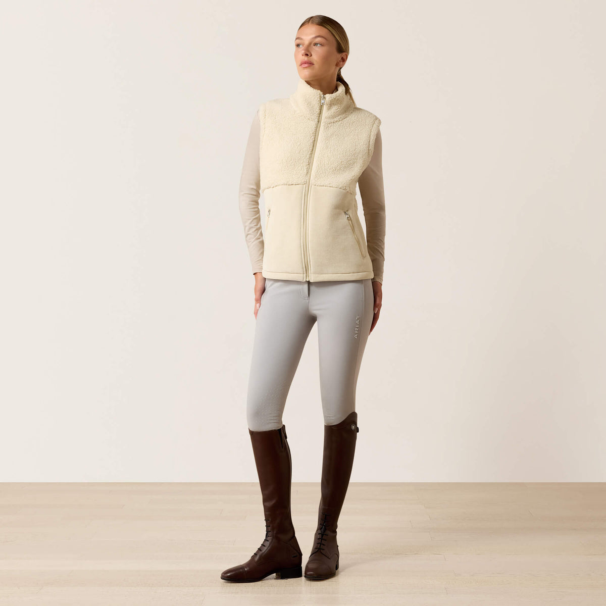 Ariat Women's Laviolette Full Zip Gilet - Almond Milk