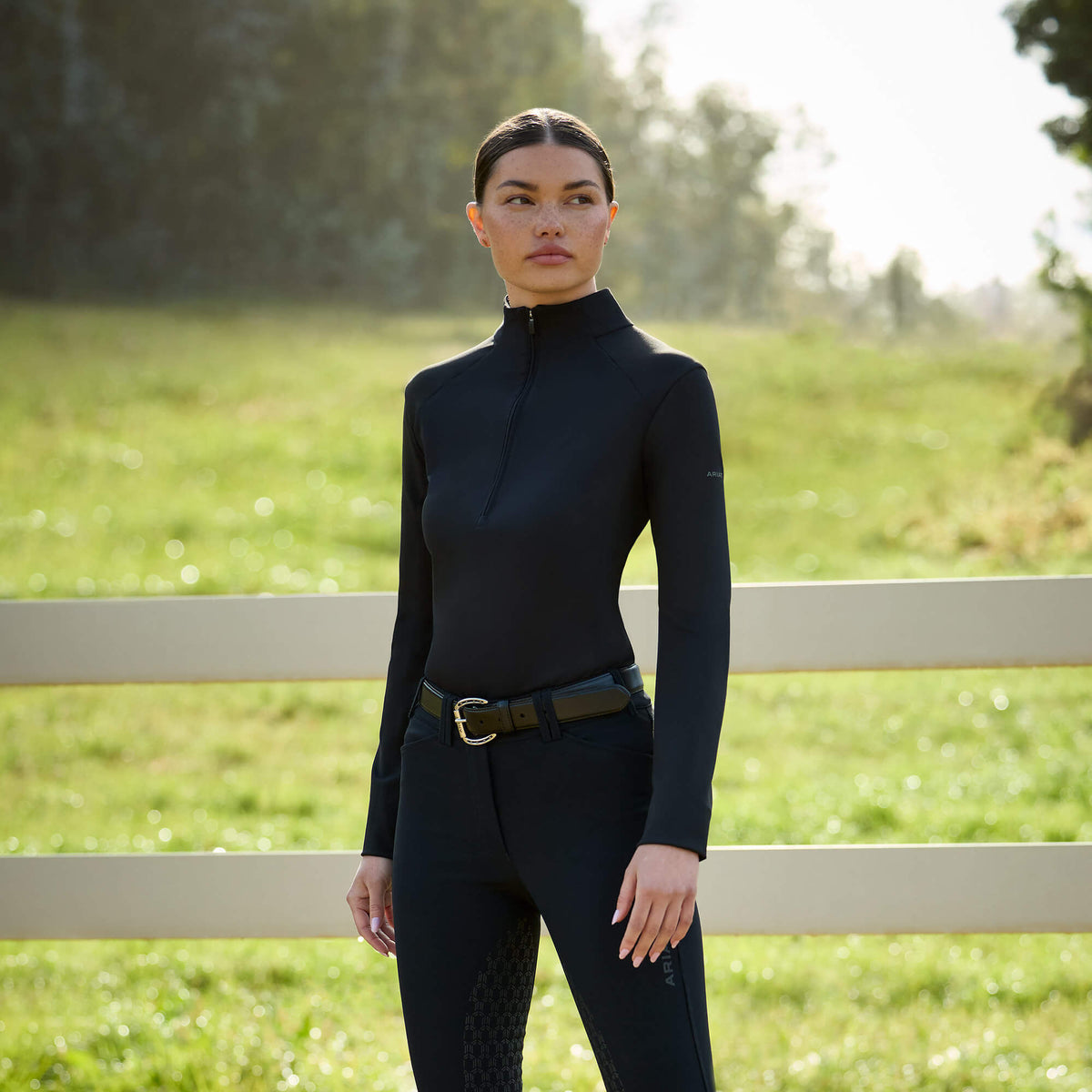 Ariat Women's Avail 1/2 Zip Long Sleeve Baselayer - Black