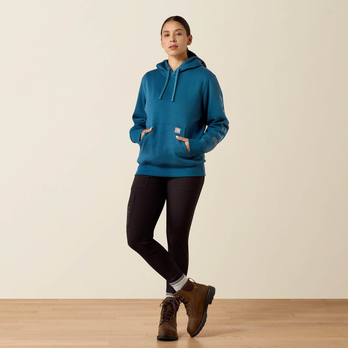 Ariat Women's Rebar Workman Graphic Hoodie - Deep Dive/Storm Blue