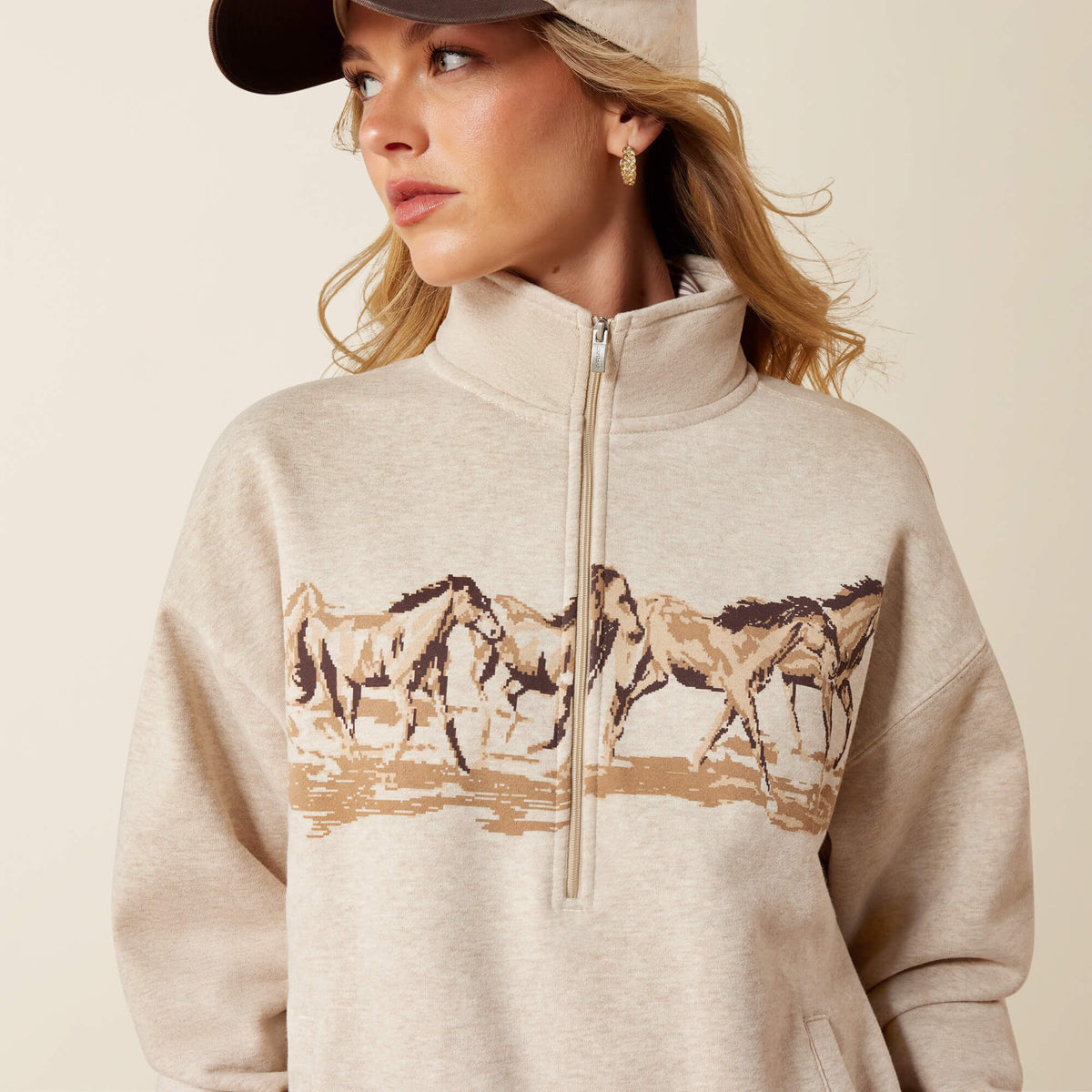 Ariat Women's Running Wild 1/2 Zip Sweatshirt
