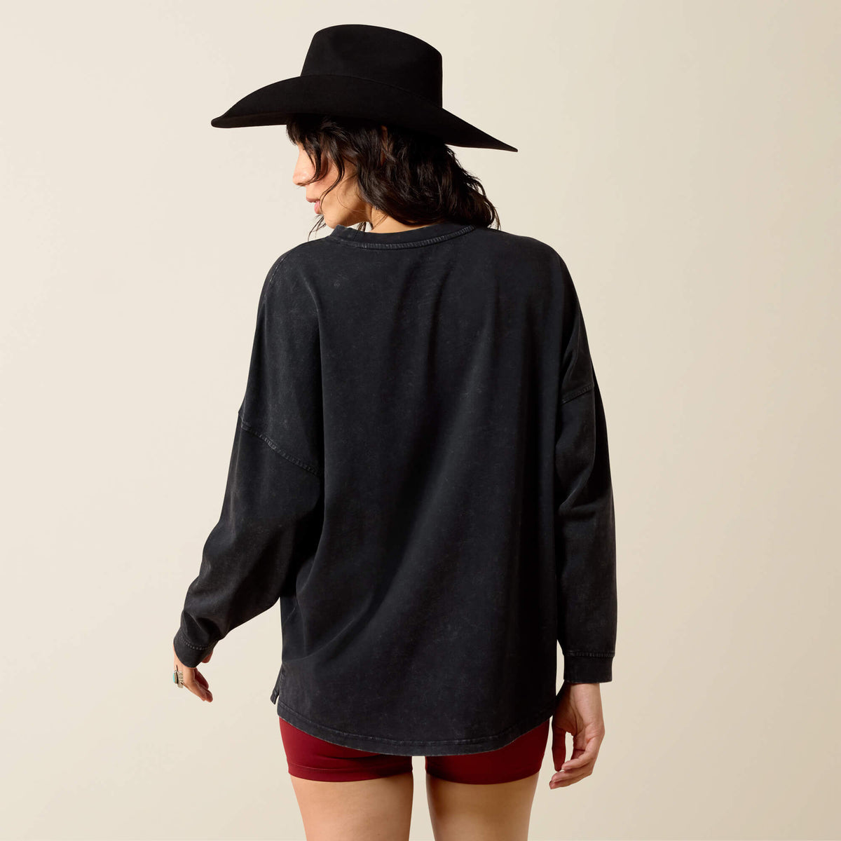 Ariat Women's Canvas Oversized Long Sleeve T-Shirt