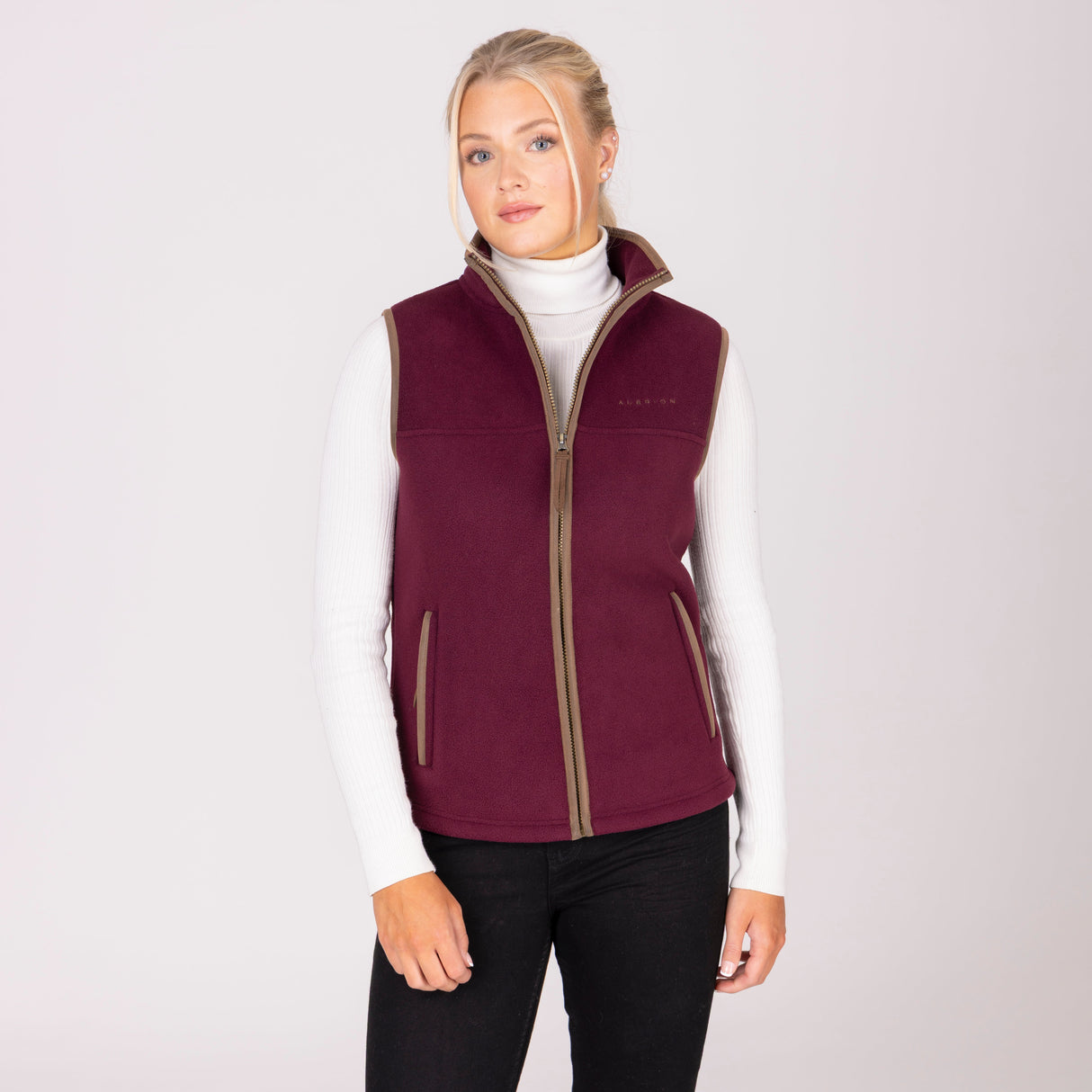 Shires Aubrion Core Ladies Fleece Gilet #colour_maroon