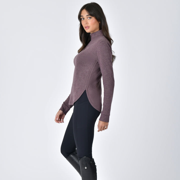 Weatherbeeta Ladies London Layer Long Sleeve Top #colour_mulberry-marle