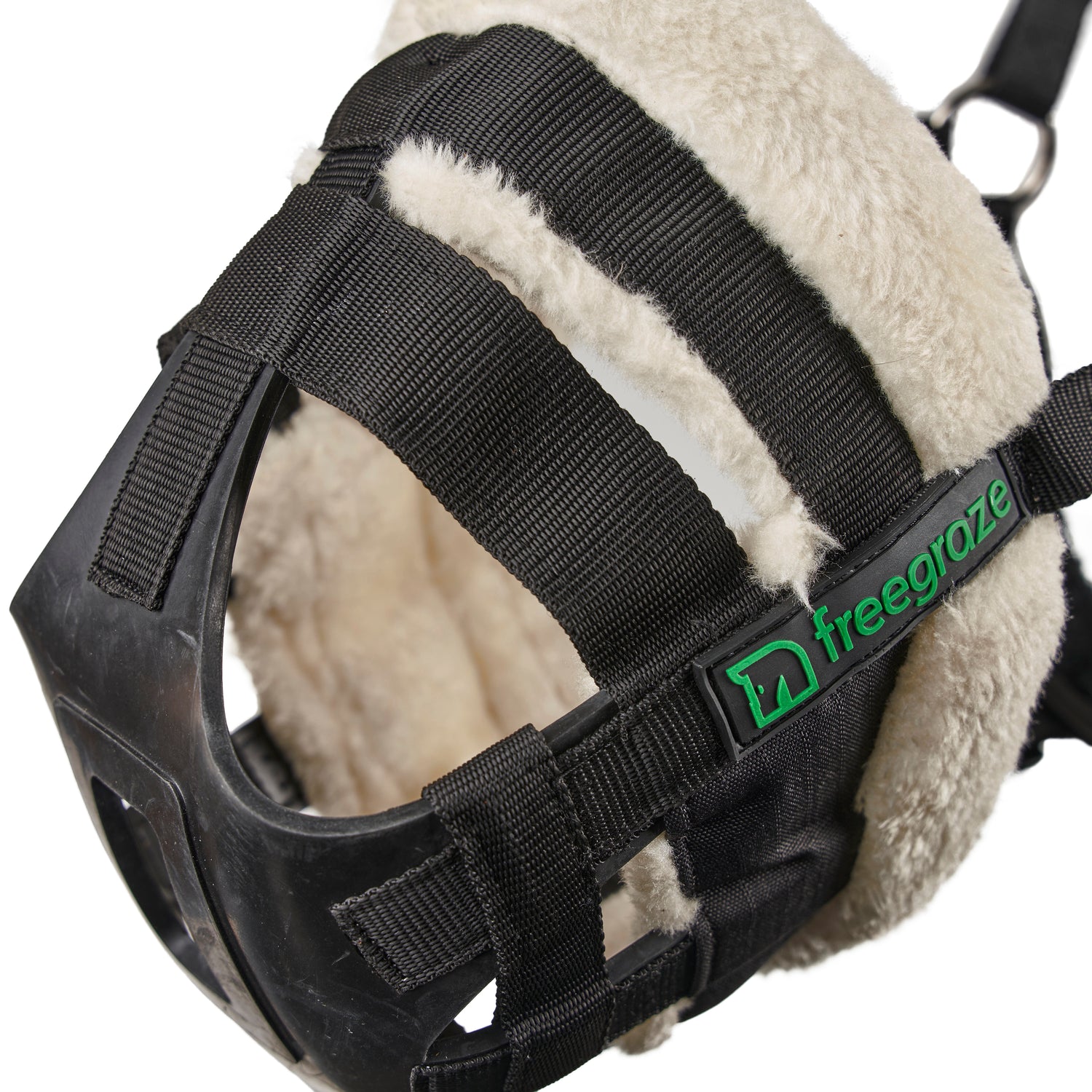 Shires FreeGraze Deluxe AirFlow Grazing Muzzle #colour_black