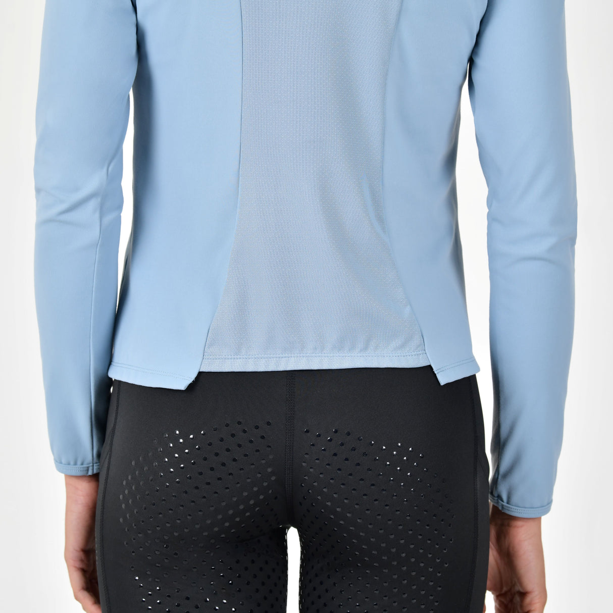 Dublin Ladies Brushed Fitted Base Layer Riding Top #colour_blue-fog