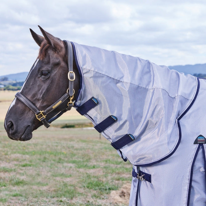 Weatherbeeta Comfitec Hexi Shield Combo Neck #colour_silver-navy-white
