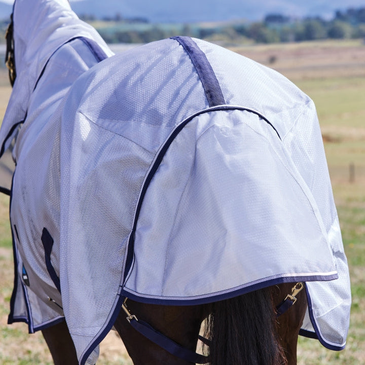 Weatherbeeta Comfitec Hexi Shield Combo Neck #colour_silver-navy-white