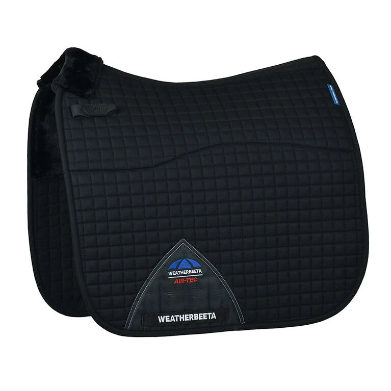 Weatherbeeta Prime Air-Tec Comfy Fleece Dressage Saddle Pad #colour_black