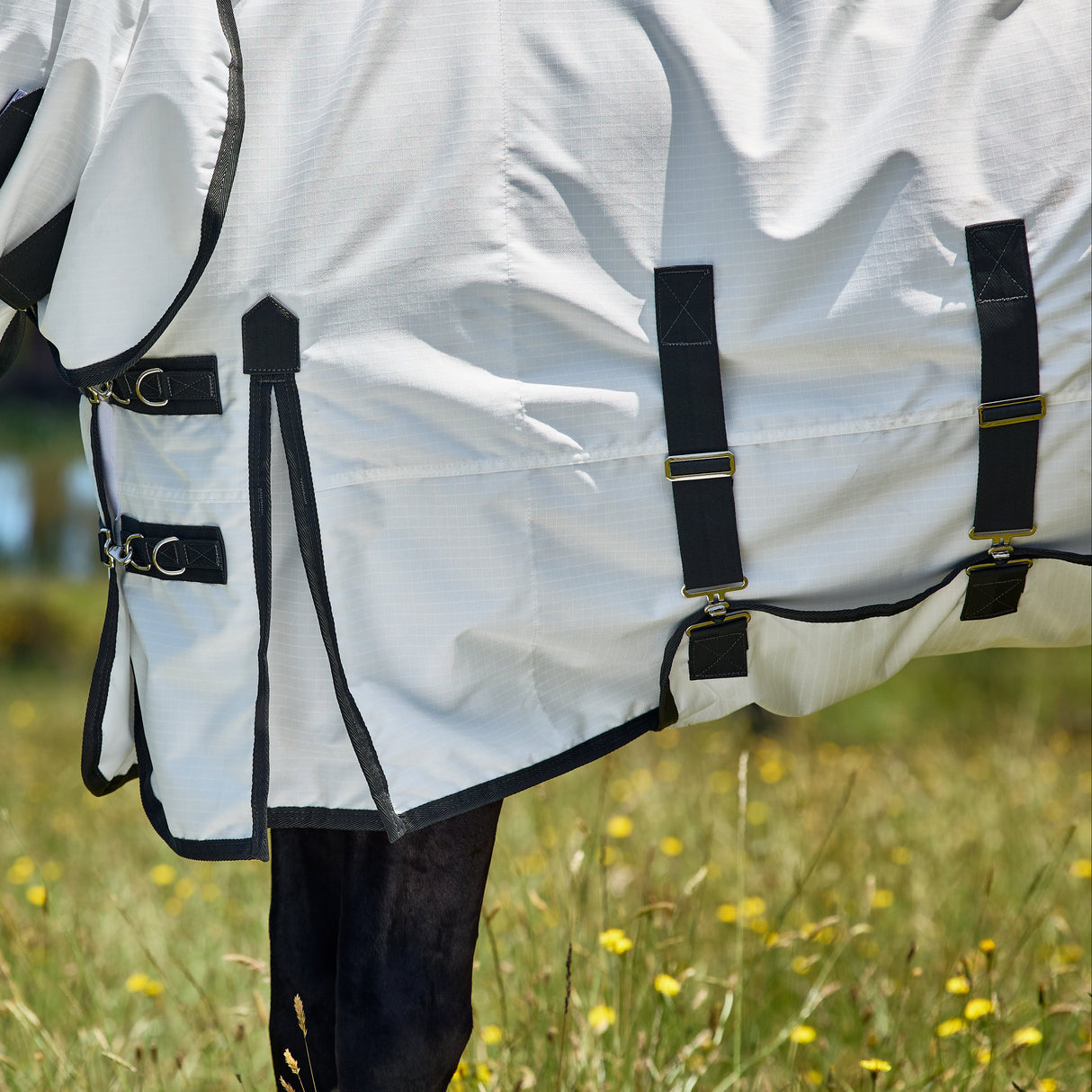 Weatherbeeta Sweet Itch Shield Combo Neck #colour_white-charcoal