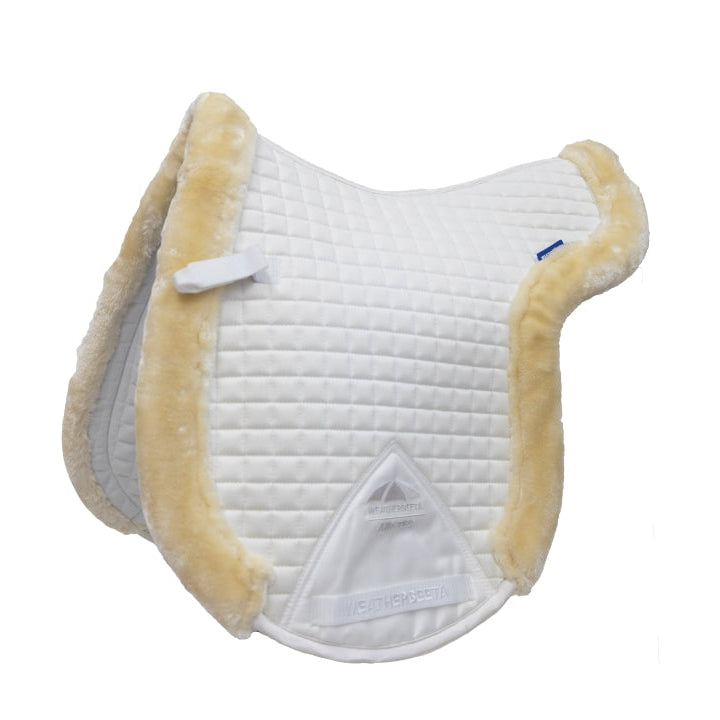 Weatherbeeta Prime Air-Tec Comfy Fleece Trimmed Numnah #colour_white-natural