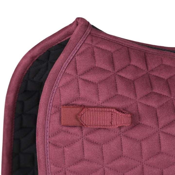 Weatherbeeta Suede Elite Air-Tec Dressage Saddle Pad #colour_burgundy
