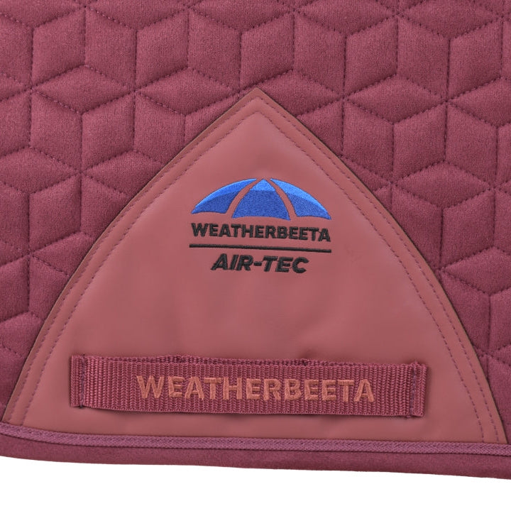 Weatherbeeta Suede Elite Air-Tec Dressage Saddle Pad #colour_burgundy