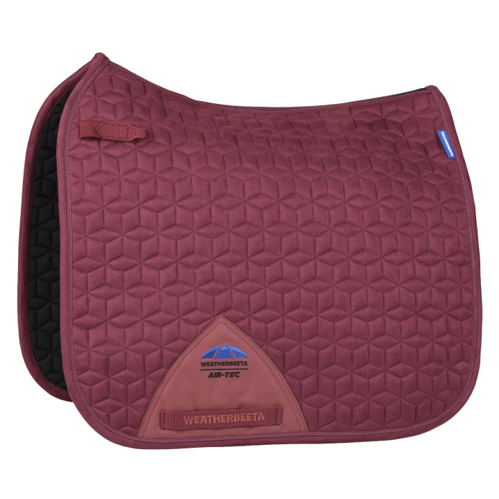 Weatherbeeta Suede Elite Air-Tec Dressage Saddle Pad #colour_burgundy