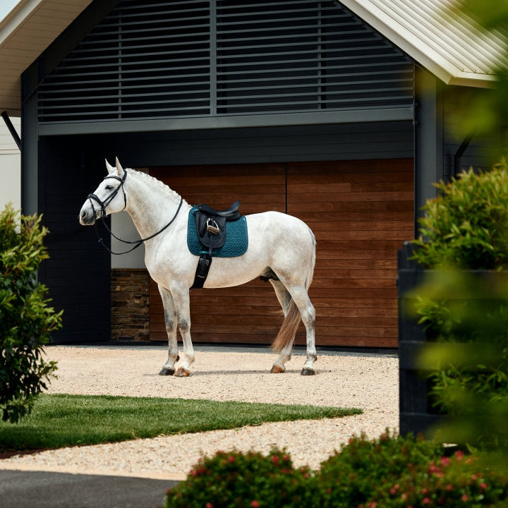 Weatherbeeta Suede Elite Air-Tec Dressage Saddle Pad #colour_forest-green