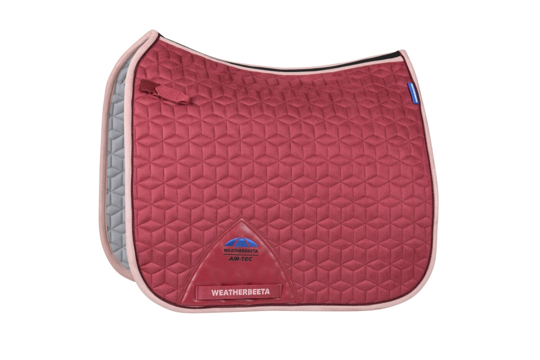 Weatherbeeta Suede Elite Air-Tec Dressage Saddle Pad #colour_winte-plum
