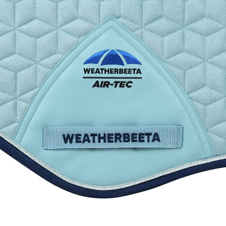 Weatherbeeta Suede Elite Air-Tec Jump Shaped Saddle Pad #colour_aqua