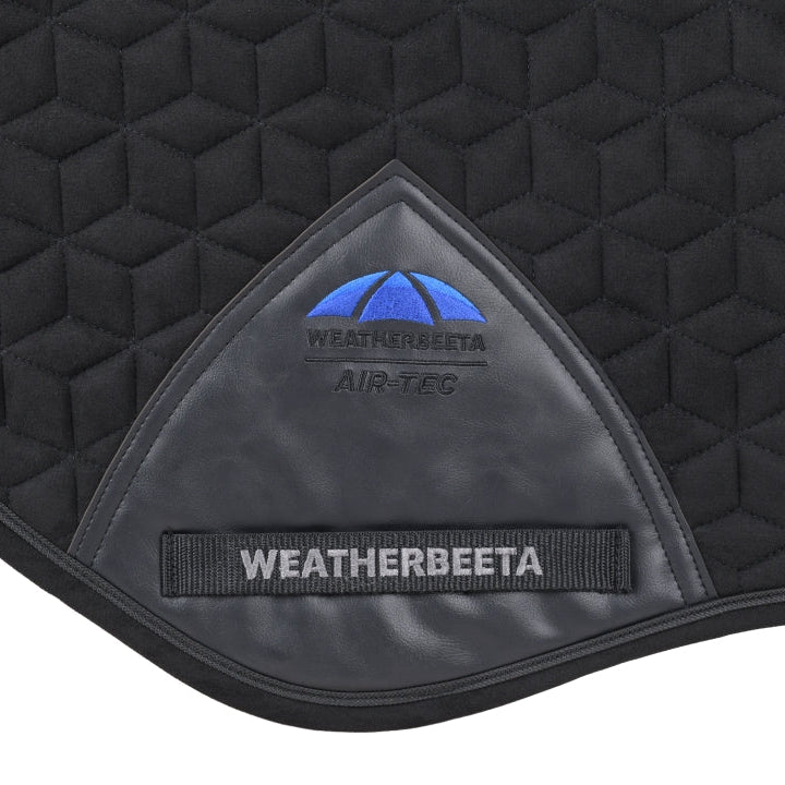 Weatherbeeta Suede Elite Air-Tec Jump Shaped Saddle Pad #colour_black