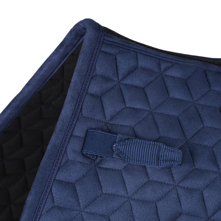 Weatherbeeta Suede Elite Air-Tec Jump Shaped Saddle Pad #colour_navy
