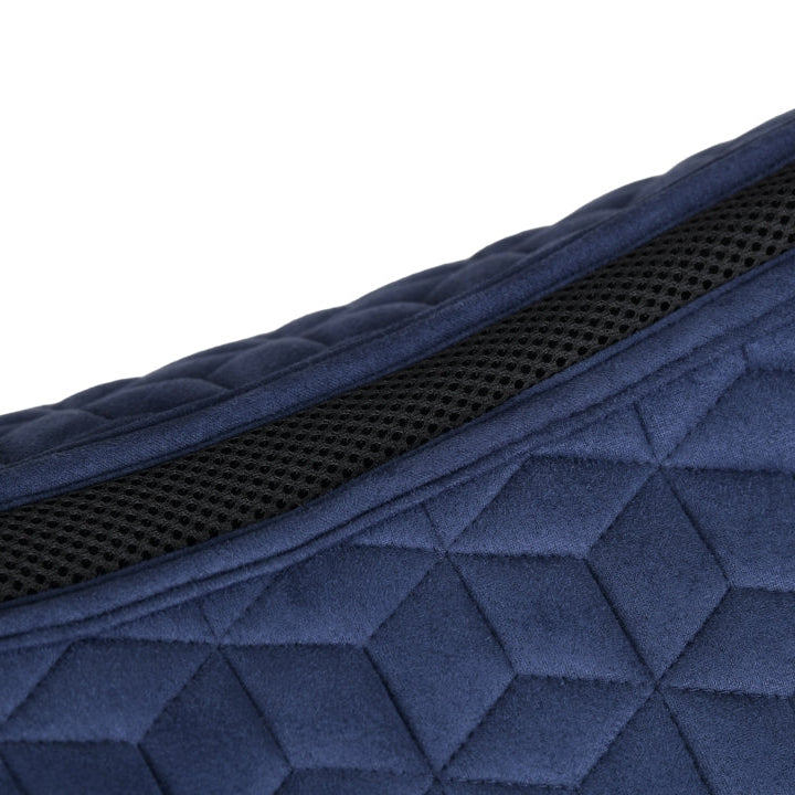 Weatherbeeta Suede Elite Air-Tec Jump Shaped Saddle Pad #colour_navy