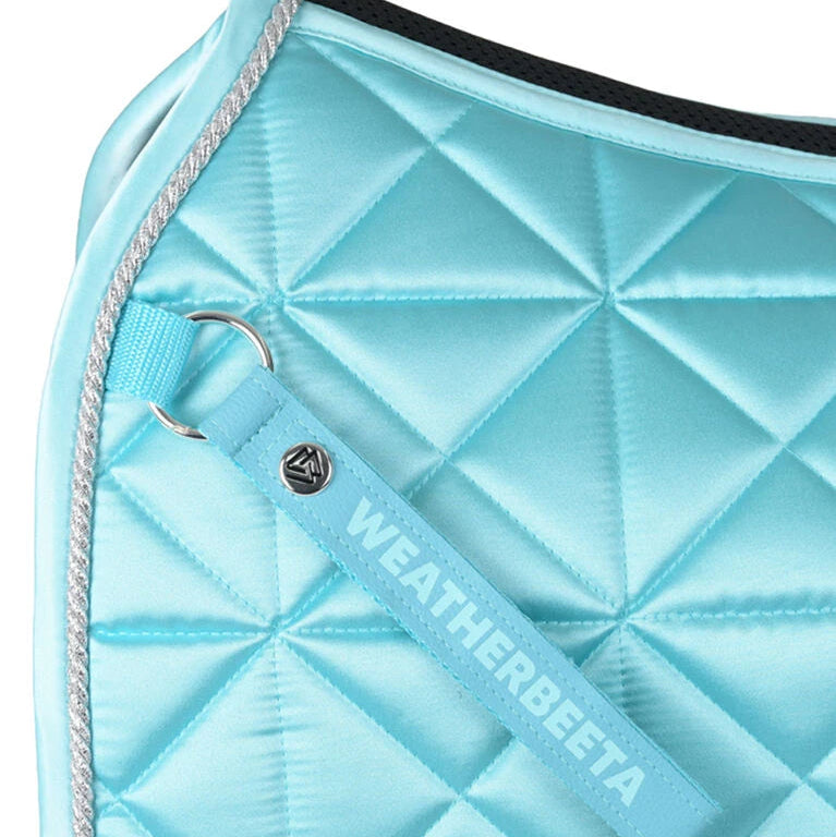 Weatherbeeta Satin Luxe Air-Tec Dressage Saddle Pad #colour_aqua