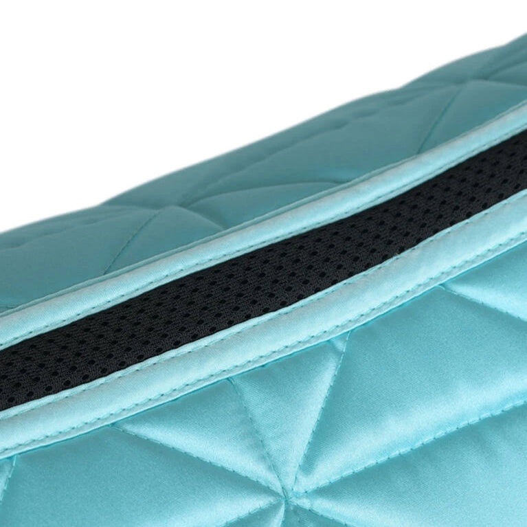 Weatherbeeta Satin Luxe Air-Tec Dressage Saddle Pad #colour_aqua