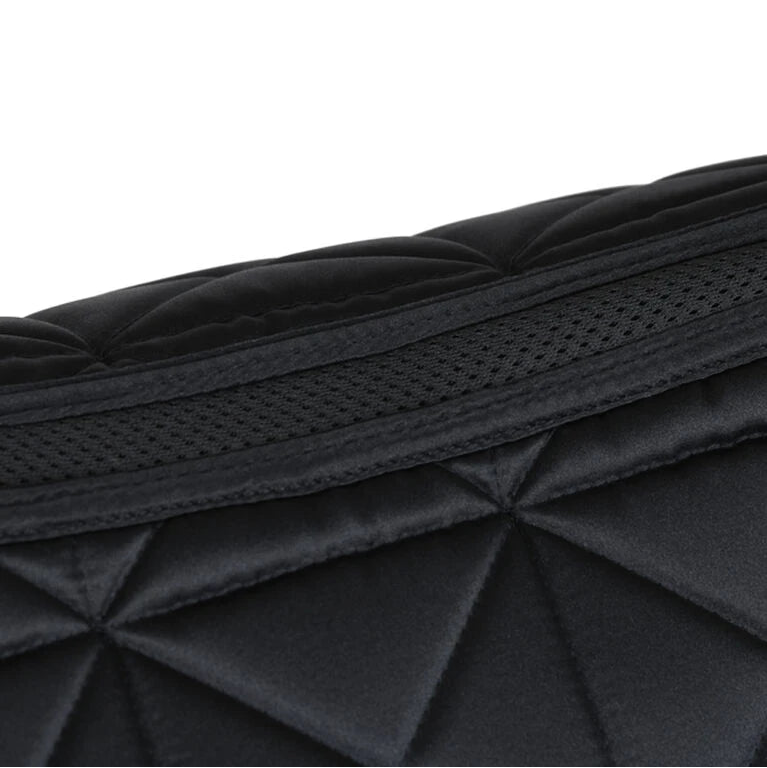 Weatherbeeta Satin Luxe Air-Tec Dressage Saddle Pad #colour_black