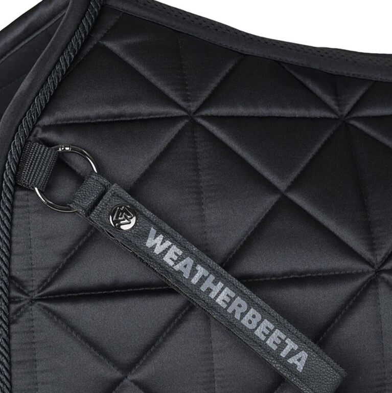 Weatherbeeta Satin Luxe Air-Tec Dressage Saddle Pad #colour_black